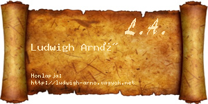 Ludwigh Arnó névjegykártya